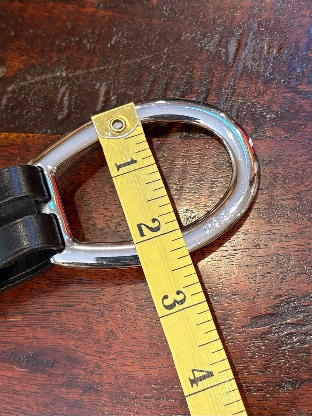 Lauren Ralph Lauren Black Leather Double-strap Belt with Silver Oval Buckle